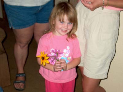Taylor with flowers
